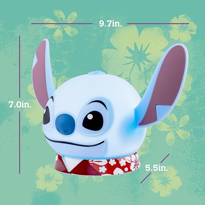 Disney Lilo and Stitch Squish Light, Night Light for Kids, USB Lamp, Battery Operated, Dimmable, Ideal for Bedroom, Playroom, Living Room, and More, 83063 - Bloomnest