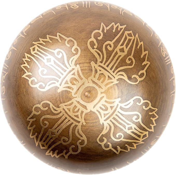 Tibetan Singing Bowl Set Brass - Master Healing Grade - Authentic Handcrafted Sound Bowl by Himalayan Bazaar