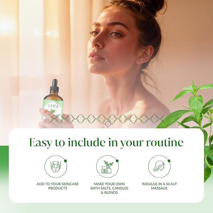 Siva Tea Tree Essential Oil - 4 Fl Oz – 100% Natural Tea Tree Oil - for Diffuser, Face, Skin Care, Aromatherapy, Hair Care, Scalp and Body Massage - with Dropper - Bloomnest