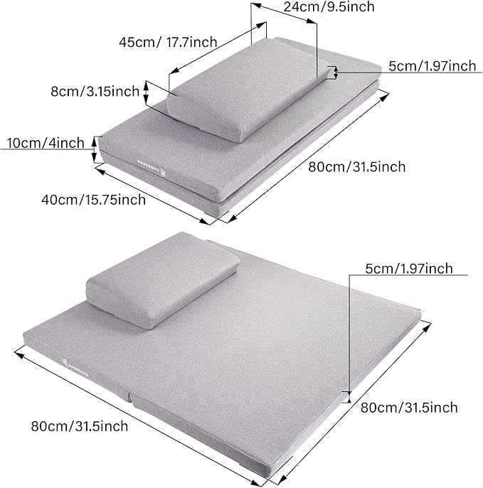 ZenBless Yoga Meditation Cushion Set,Large Square Meditation Floor Pillow, Meditation Mat and Pillow Set for Sitting on Floor,Zafu and Zabuton Accessories(31.5") - Bloomnest