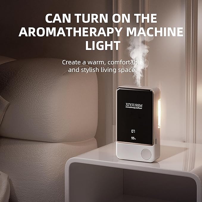 Waterless Essential Oil Diffuser for Home & Office Cordless Battery Operated Aroma Diffuser with 7 Mist Levels, Ultrasonic Air Freshener for Large Rooms Bedroom Bathroom Car Small & Portable - Bloomnest