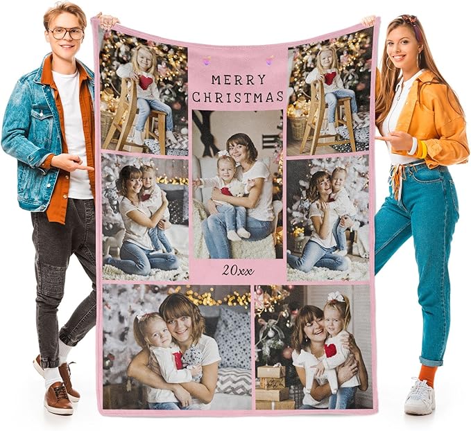 Custom Blankets with Photos, Personalized Photos Blanket Using My Own Photo, Customized Blankets with Picture, Personalized Gifts for Women Men Baby Child - Bloomnest