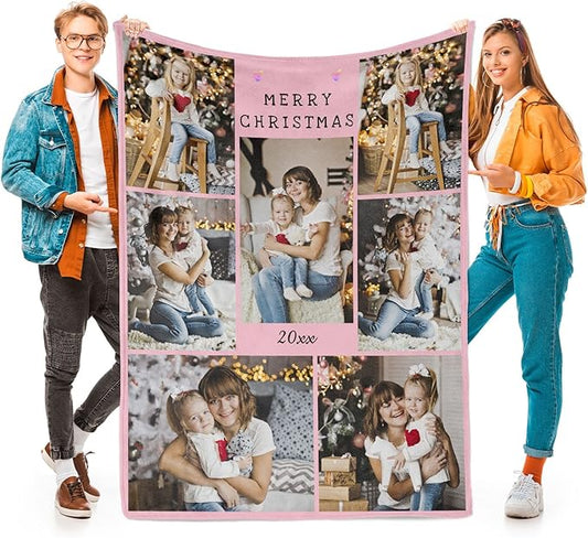 Custom Blankets with Photos, Personalized Photos Blanket Using My Own Photo, Customized Blankets with Picture, Personalized Gifts for Women Men Baby Child - Bloomnest