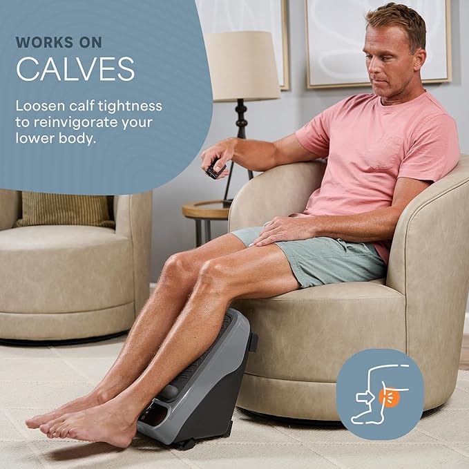 LifePro Foot Massager for Neuropathy - Relaxing Calf and Foot Therapy with Heat Option for Maximum Soothing Relief - Massager for Blood Circulation and Revitalization - Bloomnest