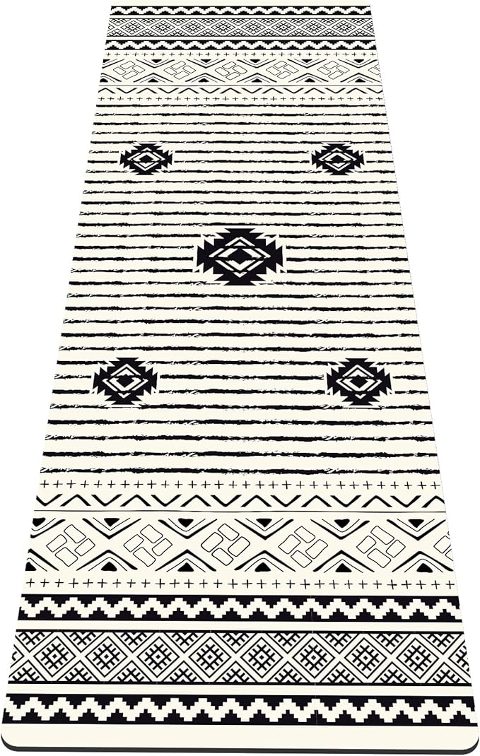 nuveti Yoga Mat Print Extra Thick TPE Non Slip Fitness Exercise Mat with Carrying Bag,72"x24" Extra Thick 6MM Exercise & Workout Mat for Yoga, Pilates Fitness and Floor Exercises - Bloomnest