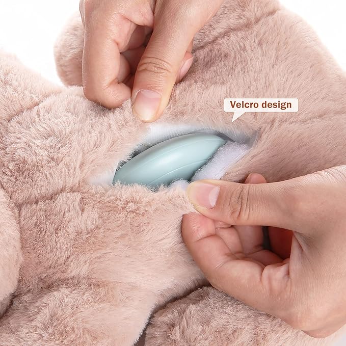 Puppy Heartbeat Toy, Dog Heartbeat Toy for Separation Anxiety Relief, Puppy Toy with Heartbeat Stuffed Animal Anxiety Calming Behavioral Aid Plush Toy for Dogs Cats Pets (Brown) - Bloomnest