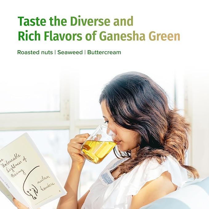 NEPAL TEA Organic Green Tea Loose Leaf - From a Family Farm in the Himalayas - Award-Winning Premium Green Tea Leaves Loose Leaf - 3.5oz /100g (Ganesha Green) - Bloomnest
