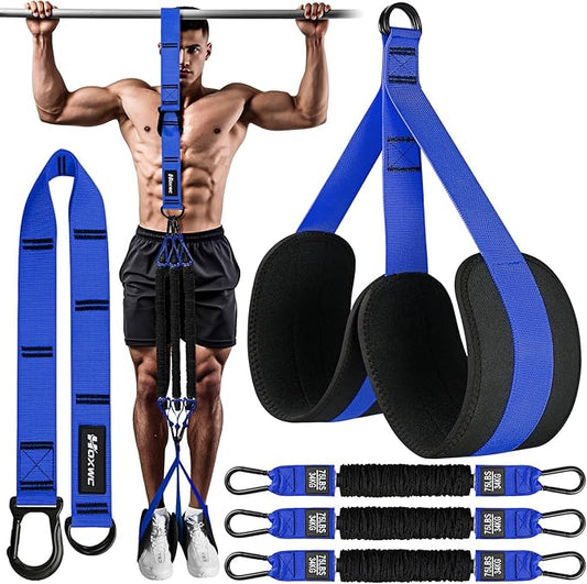 Pull Up Assistance Bands, Adjustable Heavy Duty Resistance Band for Pull Up, 3 Pull Up Bands, Comfortable Fabric Feet/Knee Rest, Assistance Bands for Pull-Up, Home Fitness, Body Stretching - Bloomnest