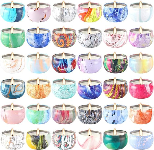 36 Pack Scented Candles,Soy Wax Travel Tin Jar Candles,Aromatherapy Candles for Home 2.5 OZ Scented Candles for Mom for Christmas Candles, Birthday, Thanksgiving, Mother's Day,Valentine'sDay - Bloomnest