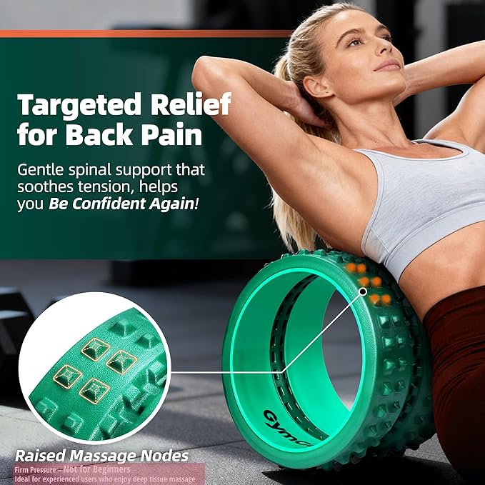 Back Roller for Back Pain Reliefn & Stretching, Deep Tissue Massage Roller Supports Up to 530 lbs / 240 kg, 5.5''-7.5'' Curved Foam Roller for Home Physical Stretching - Bloomnest