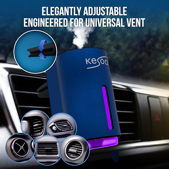 Smart Car Air Freshener: Revolutionary Smart Car Diffuser Vent Clip with 3 Exclusive 10 ml Fragrances (Blue (Fresh Essence Collection)) - Bloomnest
