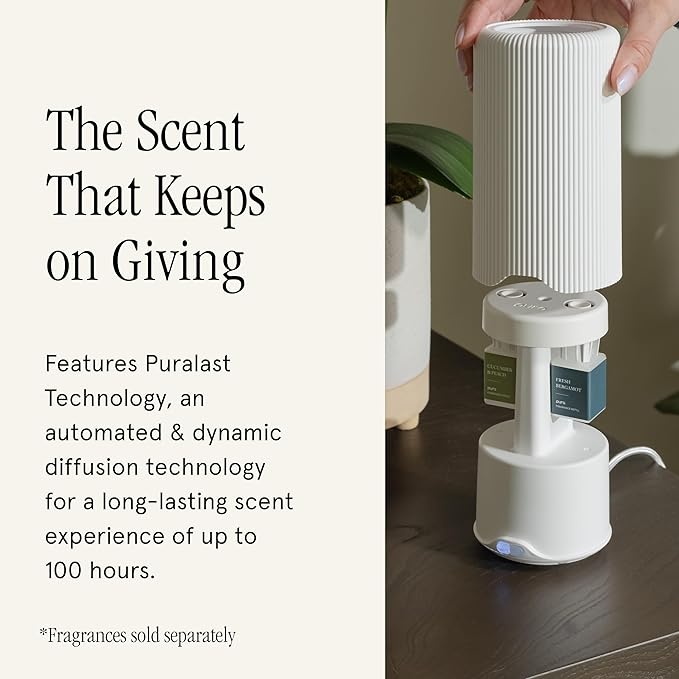 Pura Plus Smart Home Fragrance Diffuser for Large Spaces - Adjust Scent Intensity, Set Schedules & Timers, and More in Pura App - Fragrances Sold Separately - White - Bloomnest
