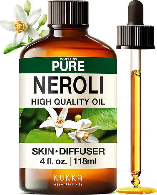 KUKKA Neroli Essential Oils - 4 Fl Oz - for Hair, Skin, Diffuser, Aromatherapy & DIY Soap Making Scent - Bloomnest