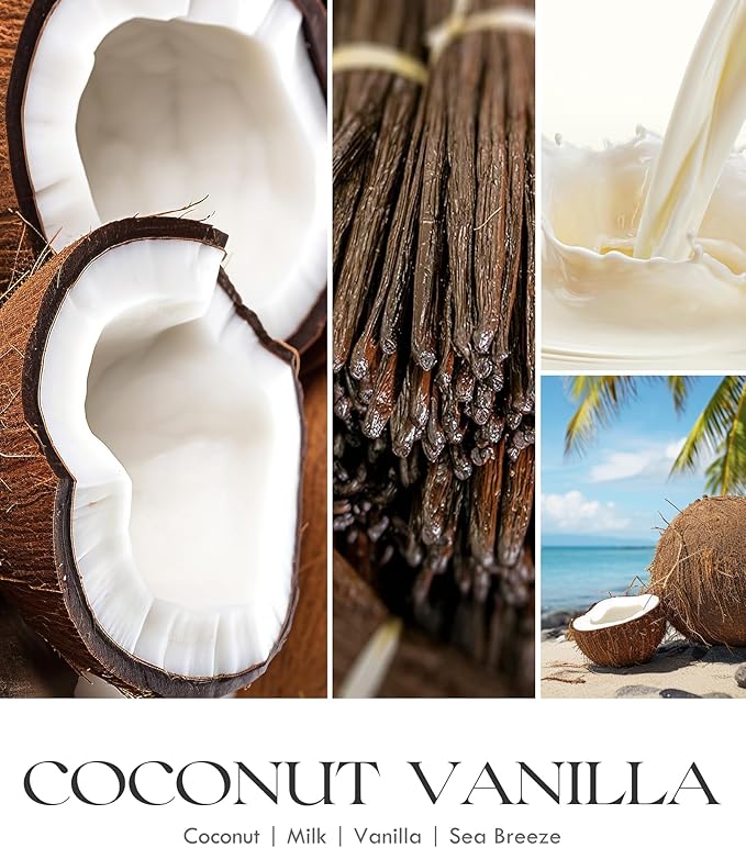 AOOVOO Vanilla Coconut Candle - Large Scented Candles 22oz, Soy Candles, Aromatherapy Candle, Soy Wax Candle - Bloomnest
