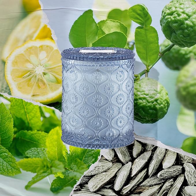 LA JOLIE MUSE Citrus Mint Candle – Yuzu, Mint & Tonka | 6 oz Natural Soy Wax | 40 Hours Clean Burn | Gift-Ready for Hosts | Fresh Citrus Candle | Elegant Home Décor - Bloomnest