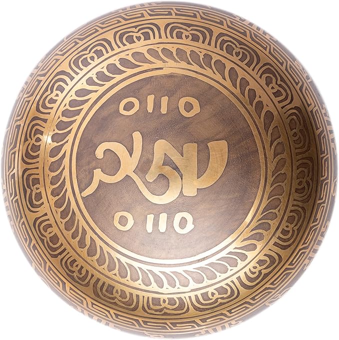 Tibetan Singing Bowl Set - Easy To Play Authentic Handcrafted For Meditation Sound Chakra Yoga Healing 4 Inches By Himalayan Bazaar (Gold & Turquoise)