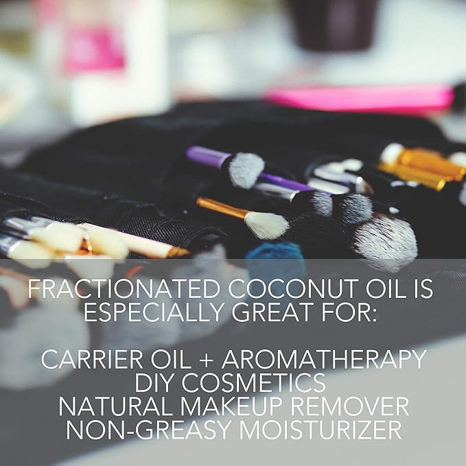 Pure Body Naturals Organic Fractionated Coconut Oil for Skin and Hair, 4 fl oz - Liquid Carrier Oil for Diluting Essential Oils, Hair Growth & Skin Moisturizer - Bloomnest