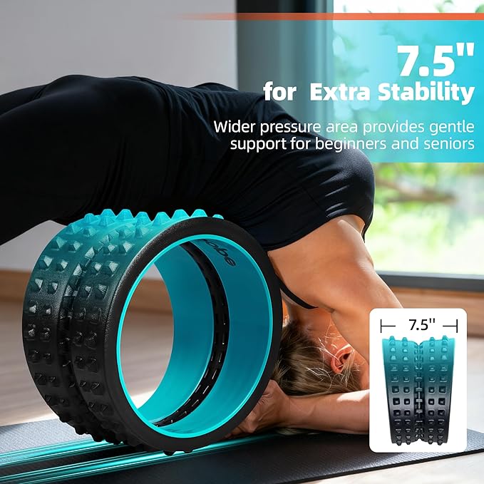 Back Roller for Back Pain Reliefn & Stretching, Deep Tissue Massage Roller Supports Up to 530 lbs / 240 kg, 5.5''-7.5'' Curved Foam Roller for Home Physical Stretching - Bloomnest