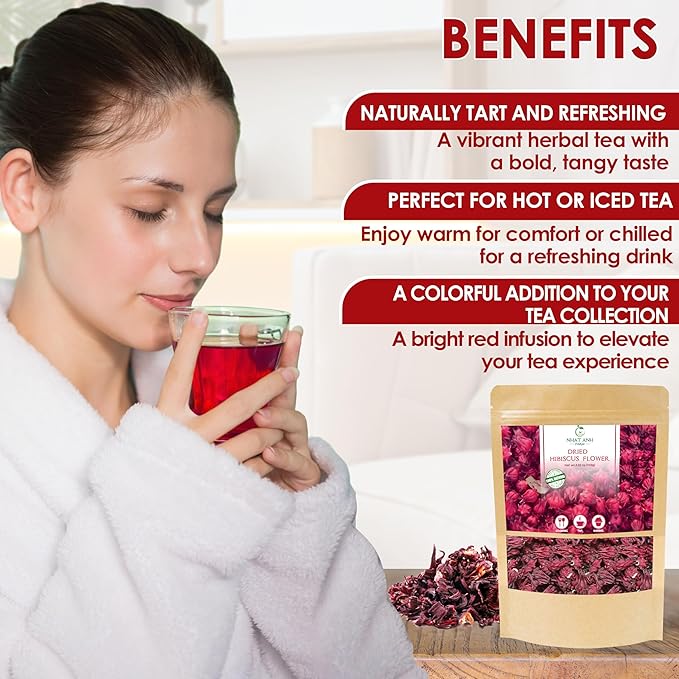 NhatAnhFarm, Dried Hibiscus. 100gr Natural Dried Hibiscus, 100% Natural & Pure, Sugar/Caffeine/Gluten Free. The Perfect Ingredient For Making Tea, Baking, And Effective Deodorizing - Bloomnest