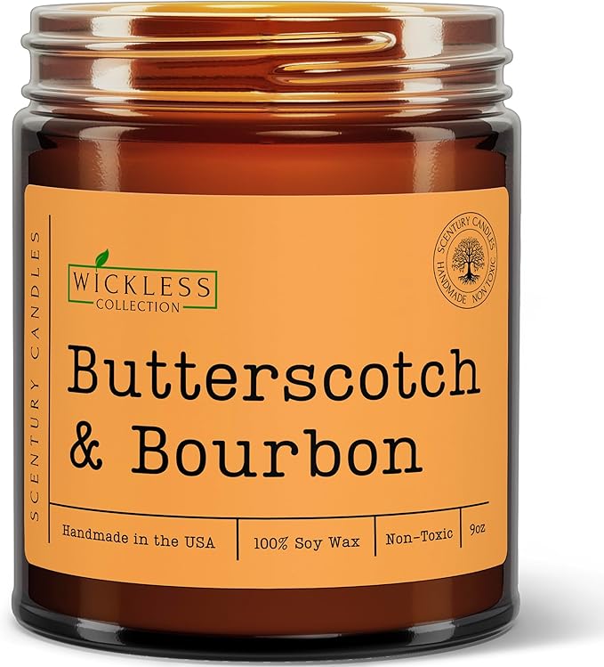 Wickless Candles for Candle Warmer Lamp, Many Scents to Choose, 100% Non-Toxic Soy Wax, Scented Candle Melts for Warming Plate, Handmade in The USA (Butterscotch & Bourbon) - Bloomnest