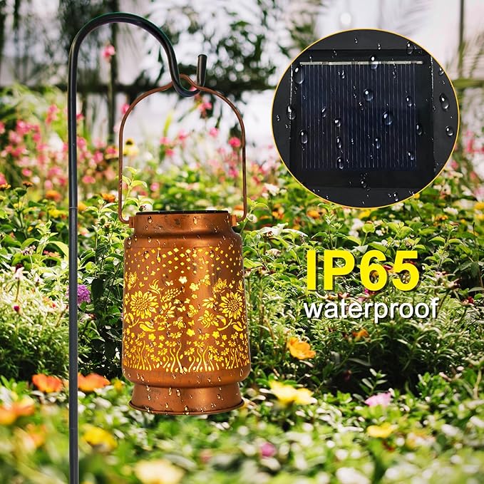Solar Lanterns Outdoor Garden Decor,Sunflower Birthday,Retirement Gifts for Women, Mom, Grandma, Friend, Thanksgiving, Decorative Waterproof Hanging LED for Yard, Patio, Lawn, Landscape, Backyard - Bloomnest