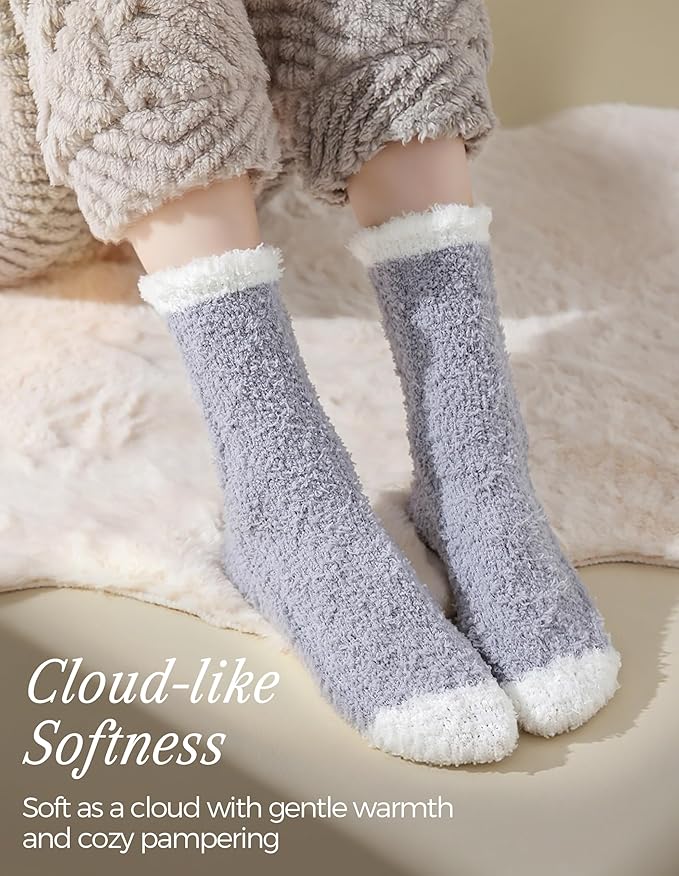 TEHOOK Warm & Cozy Valentines Gifts for Women, Fluffy Fuzzy Plush Sleeping Slipper Socks - Soft Warm Fabric - Bloomnest