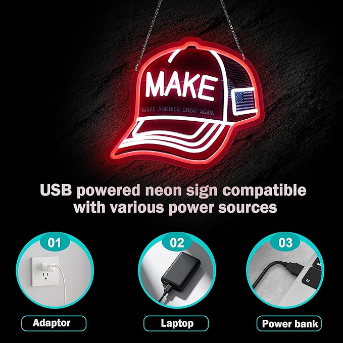 MAKE Neon Sign,Innovative Integral Forming Process,With Dimmable Switch For All Holiday Party and Home Decoration - Bloomnest