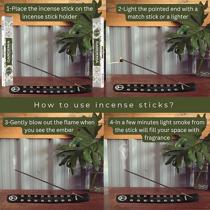 Gardenia Incense Sticks - Total 40 Insence-Sticks - Dual Pack of 20 Insense - Inciensos - Inscents - Natural Non Toxic Ingredients - Incents - Incence - Inscense - Insents TRUMIRI