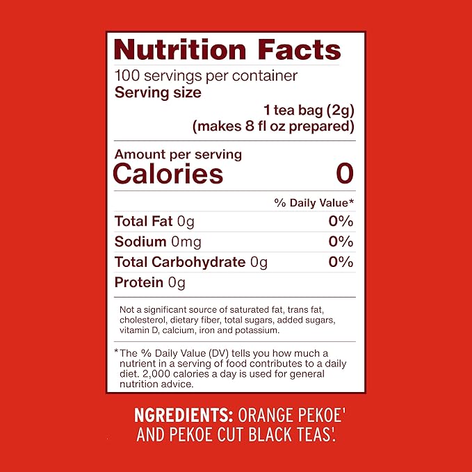 Luzianne Unsweetened Iced Tea Bags, Family Size, 100ct Box (Pack of 4) - Bloomnest