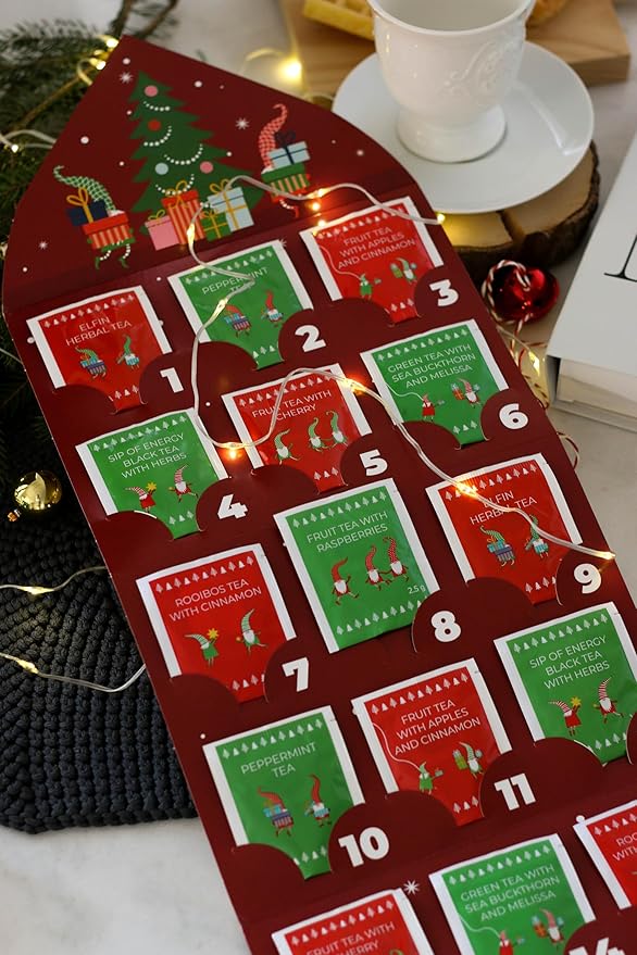 Tea Advent Calendar 2025 Elfin by Acorus - 8 Christmasy flavors – 24 tea bags For The Christmas Countdown - Gift Idea For Christmas - Limited Edition - Bloomnest