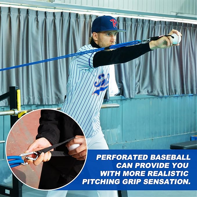 Resistance Bands for Pitchers, Baseball & Softball Training Equipment for Improving Arm Strength & Pitching Training, Baseball Pitching Bands for All Skill Levels - Bloomnest