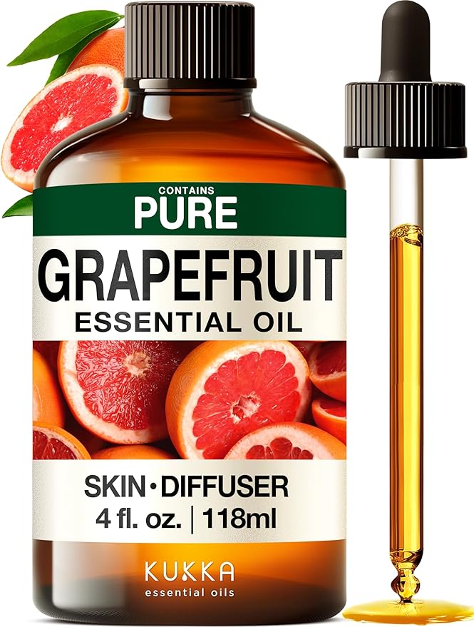 KUKKA Grapefruit Essential Oils - 4 Fl Oz - for Hair, Skin, Diffuser, Aromatherapy & DIY Soap Making Scent - Bloomnest