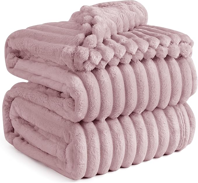 Bedsure GentleSoft Pink California King Size Blanket for Couch - Cozy Soft Blankets for Women, Cute Small Fleece Throws for Girls, Birthday Gifts for Women, 102x96 Inches - Bloomnest