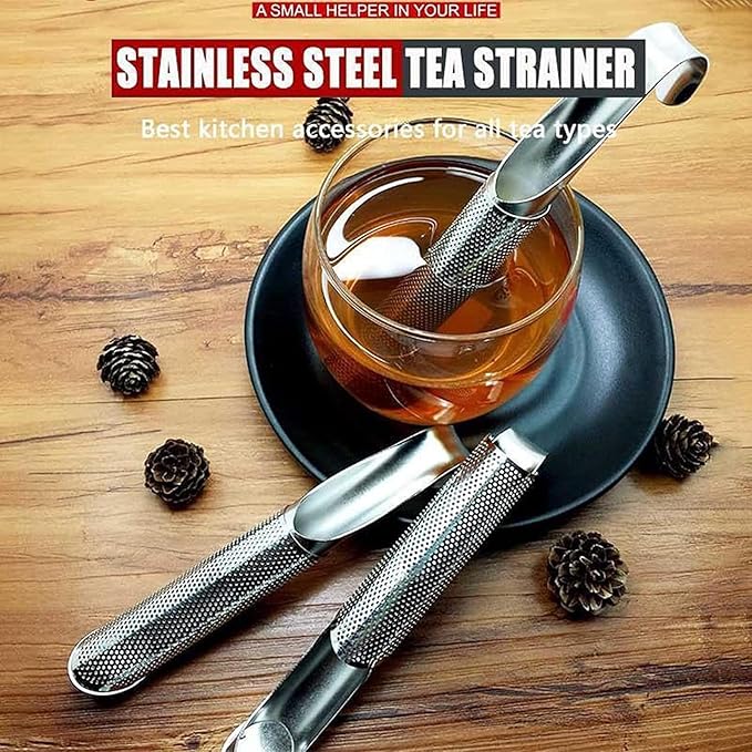3PCS Stainless Steel Tea Diffuser & Strainers, Long-handle Filters for Loose Leaf Tea, Coffee, Spices - Bloomnest