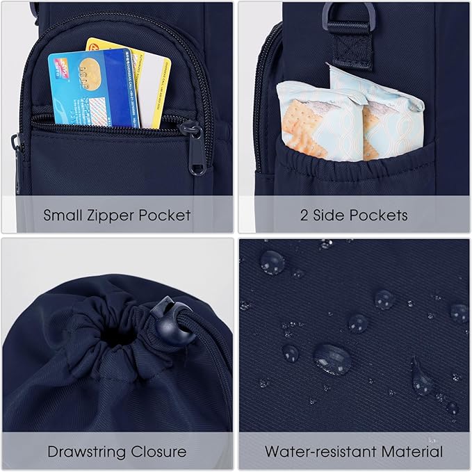 sportsnew Water Bottle Holder with Strap 32oz 40oz Insulated Water Bottle Carrier Sling Bag with Phone Pocket Crossbody sportsnew