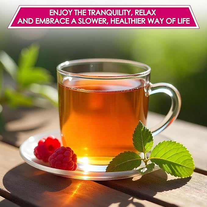 Nhat Anh Farm - Premium Red Raspberry Tea Bags - 40 Dried Red Raspberry Leaf Tea Bags, 100% Natural & Pure Raspberry Leaf, Sugar/Caffeine/Gluten Free. Good For Female Health. - Bloomnest
