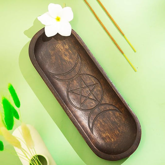 raajsee Incense Holder Hand Carved -Incense Burner Holder –Ash Catcher - Incense Stick Holder - Meditation & Yoga - Great Gift for Any Occasion Size 11x4 inch - Bloomnest