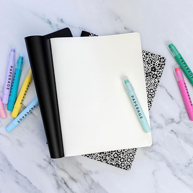 PAPERAGE Soft Cover Lined Journal Notebook, 2 Pack, (Burgundy), 100 Pages, Large 7.5 inches x 9.5 inches, College Ruled, Ideal for Note Taking & Travel Journal - Bloomnest
