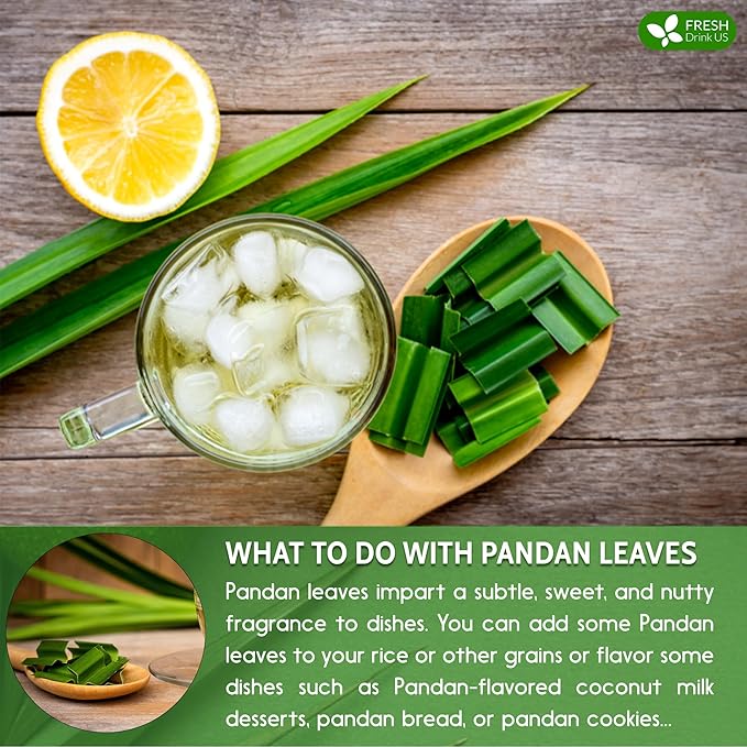 FreshDrinkUS, Premium 2oz Natural Pandan Leaves Dried, 100% Pure Dried Pandan Leaves, Pandan Leaf Tea, No Additives, No Caffeine, Vegan (2 oz Dried Leaves) - Bloomnest