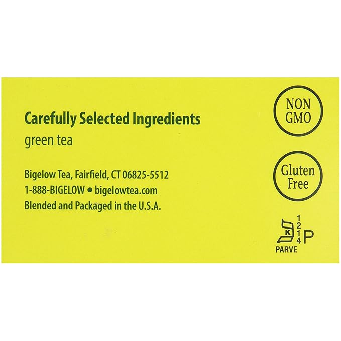 Bigelow Green Tea 28-Count Boxes (Pack of 6) Premium Bagged Green Tea Bright Antioxidant-Rich All Natural Medium-Caffeine Tea in Individual Foil-Wrapped Bags - Bloomnest