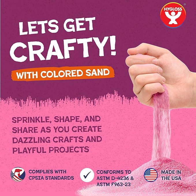 Hygloss Colored Sand for Crafts – 3 lb Bottle, Blue – Vibrant Colorful Fine Sensory Play Sand Art Kits for Kids – Classroom Activities for Children 3 4 5 6 7 8 9 10 11 12 – Safe for Ages 3+ - Bloomnest