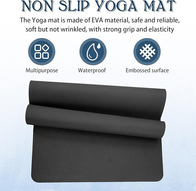 10 Pack Yoga Mats Bulk, 68'' x 24'' x 4mm Thick Yoga Mats for Kids and Adult Gym Mats Bundle Latex Free Exercise Mats with Non Slip Texture for Outdoor Yoga, Pilates or Workout - Bloomnest