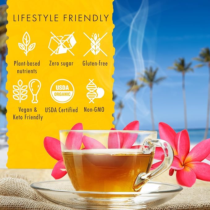 Organic Lemon Chamomile Tea - Caffeine Free Herbal Tea - Supports a Good Night’s Sleep, Calming, Relaxing for Bedtime, Anxiety & Stress, 20 Bags - Bloomnest