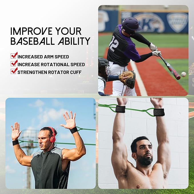 Baseball Softball Resistance Training Bands, Arm Strength, Pitching and Conditioning Equipment for Kids - Bloomnest