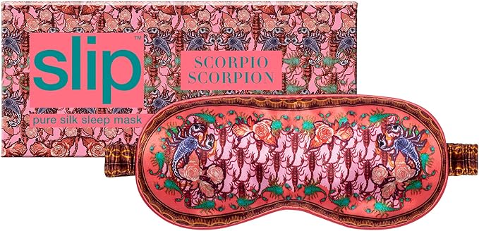 slip Pure Silk Sleep Mask - 100% Pure 22 Momme Mulberry Silk Eye Mask - Comfortable Sleeping Mask with Elastic Band, Zodiac Collection: Scorpio - Bloomnest