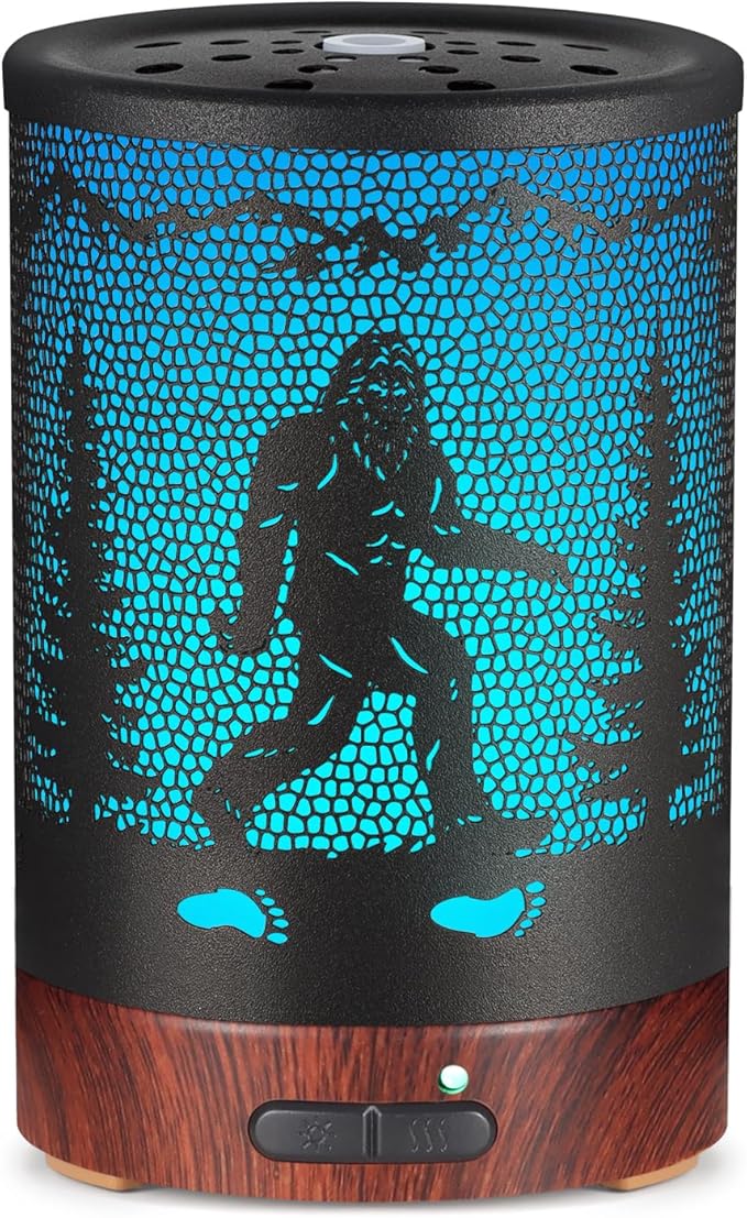 Essential Oils Diffuser,Christmas Aromatherapy Diffuser,Birthday Gifts for Women Mom Grandma,Metal Cool Mist Humidifier with 7 Colors Lights Waterless Auto Off Air Diffusers (Bigfoot) - Bloomnest