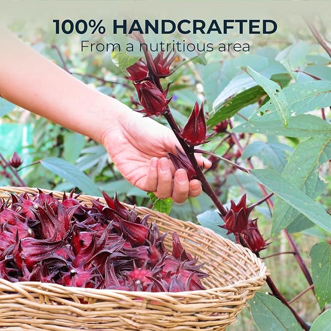 INJOY YOUR VITALGRI:N Roselle Hibiscus Tea Bags - 55 Count (+5 Tea Bags), Bamboo Tong Included - 4.16 oz, Re-Steep Red Artichoke Tea Herbal Blend, Vitamin A, C, D, Detox, Support, Atiso - Bloomnest