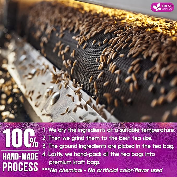 FreshDrinkUS, Premium 30 Milk Thistle Tea Bags, 100% Natural & Pure from Milk Thistle Seeds. Milk Thistle Seed Herbal Tea. Made with Natural Material Tea Bags. No Sugar, No Caffeine, No Gluten, Vegan. - Bloomnest