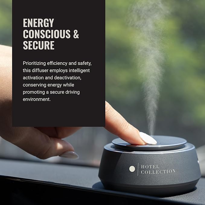 Hotel Collection Chauffeur Car Scent Diffuser Portable Air Freshener Luxury Nebulizing Diffuser Aromatherapy Diffuser for Essential Oils Cordless Super Quiet Device Oil Not Included - Bloomnest