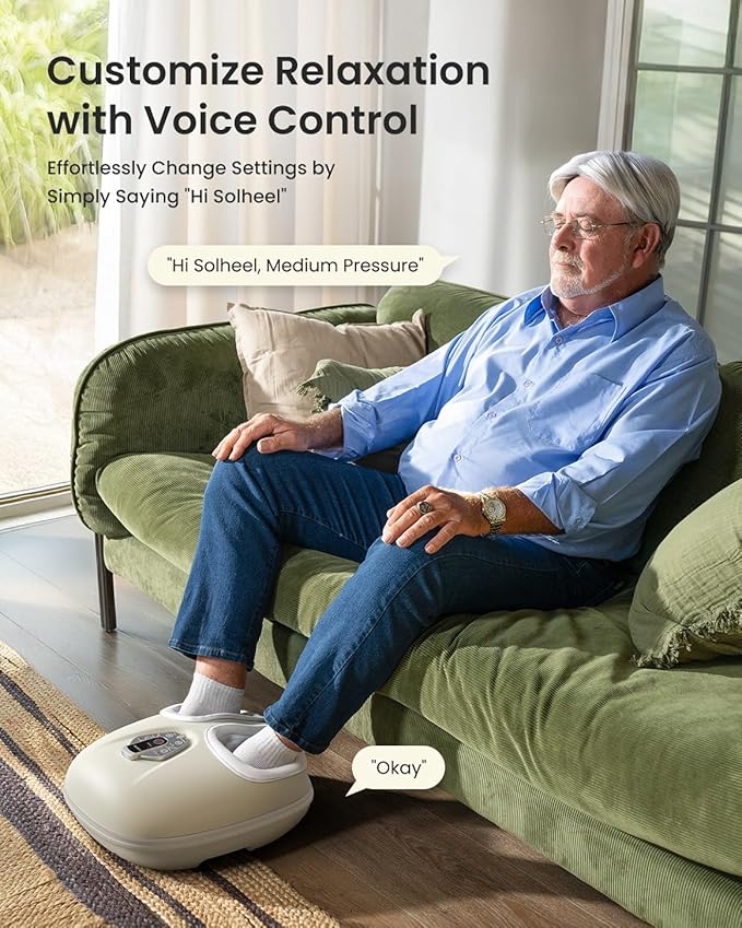 RENPHO Foot Massager Machine with Heat [2026 Upgraded], Shiatsu Foot Massager for Plantar Fasciitis, Birthday Gifts for Women, Wireless Control, Voice Control (New)